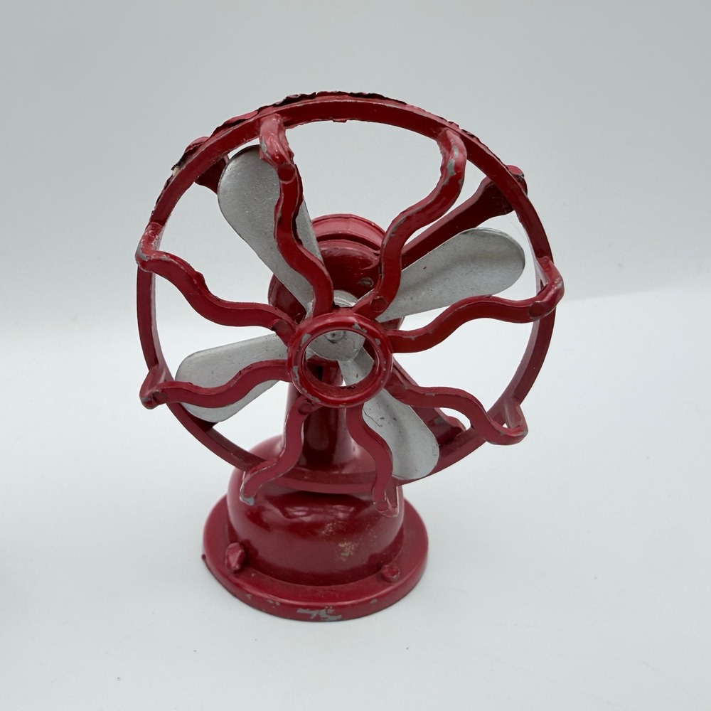 Vintage Durham Industries Die-Cast Metal Telephone and Fan Pencil Sharpener Set - Picture 3 of 9